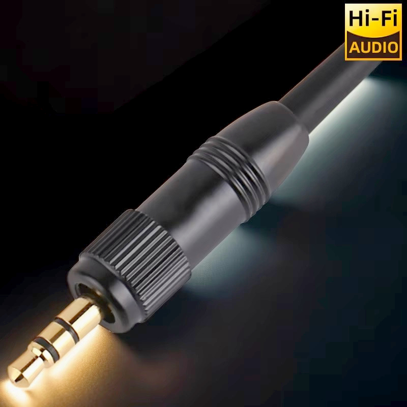 Стереосоединитель Jack 3.5 мм з винтовим замком для радіосистем Sennheiser, чорний