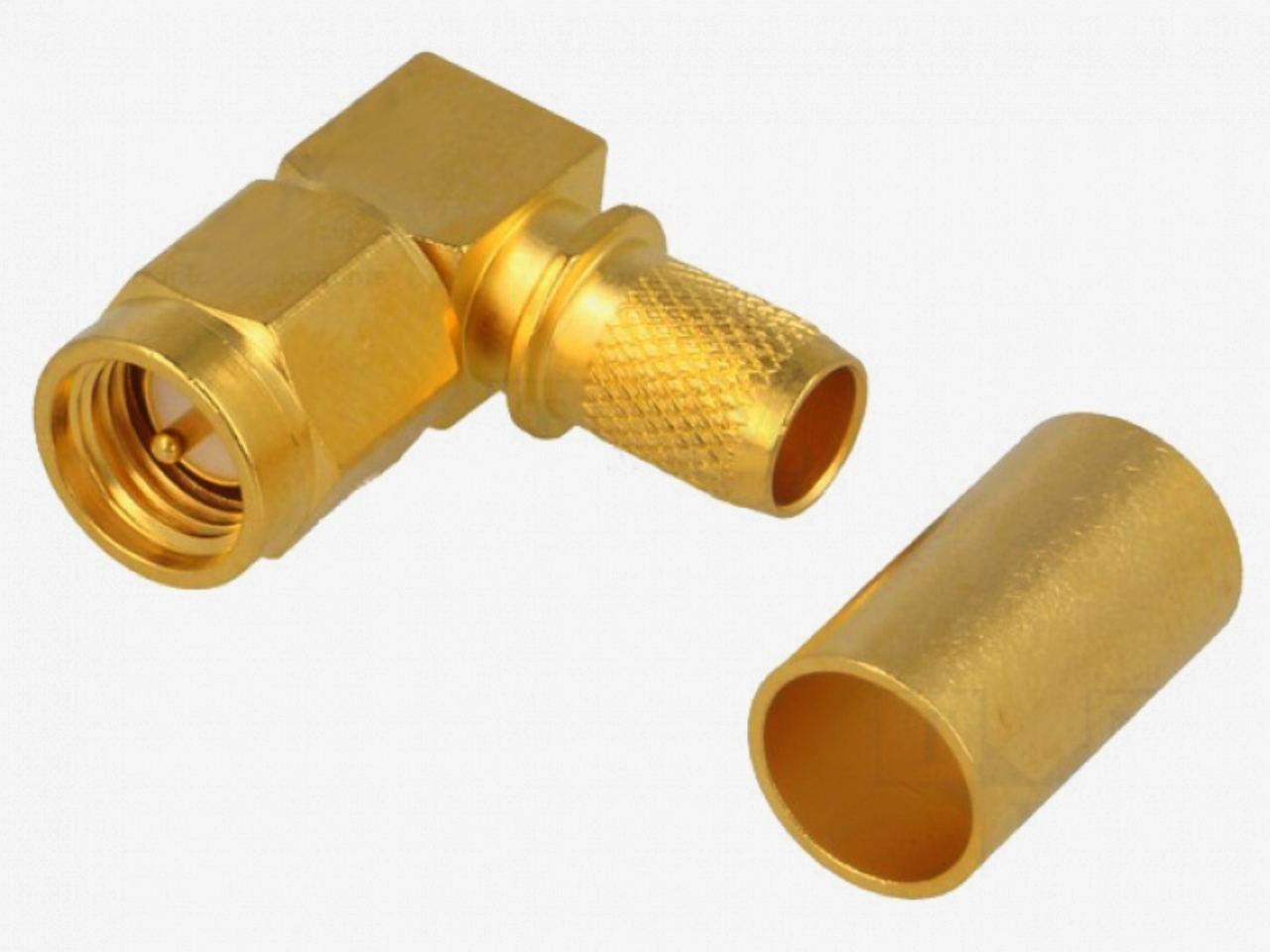 SMA кутовий розapos;єм обтискний, 50 Ом, позолота, a=21.9, J01150A0521, IP68