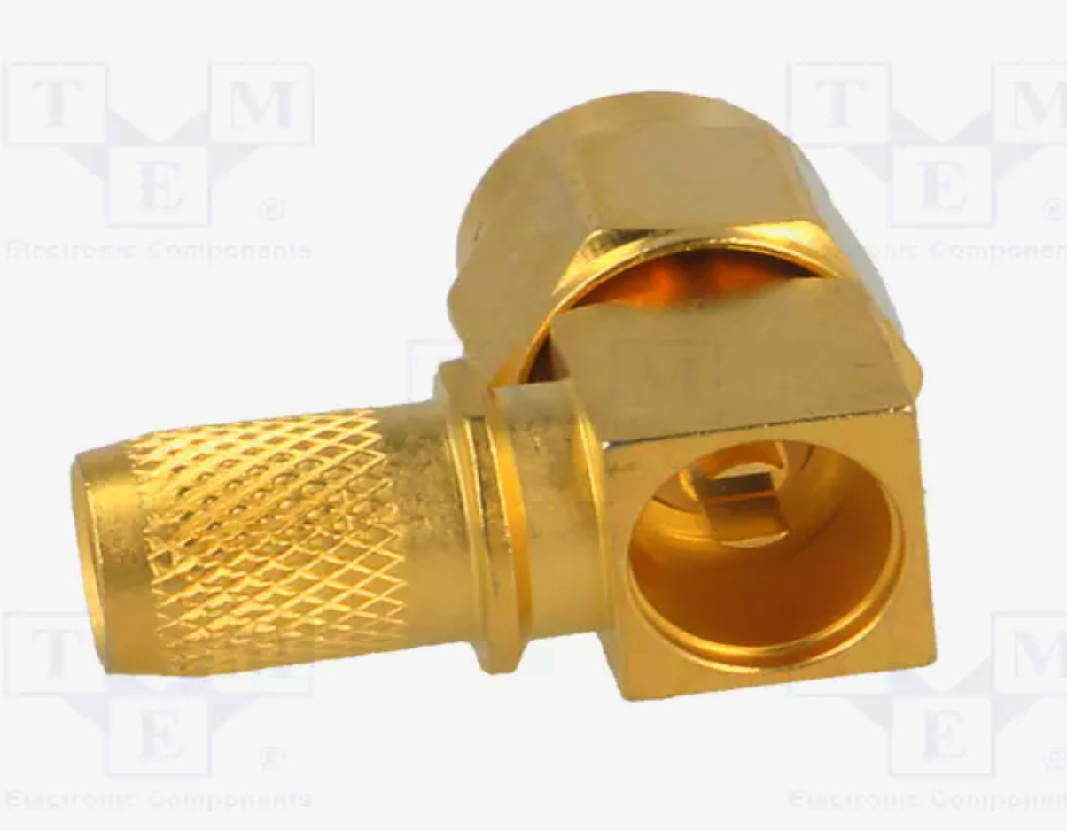 SMA кутовий розapos;єм обтискний, 50 Ом, позолота, a=21.9, J01150A0521, IP68
