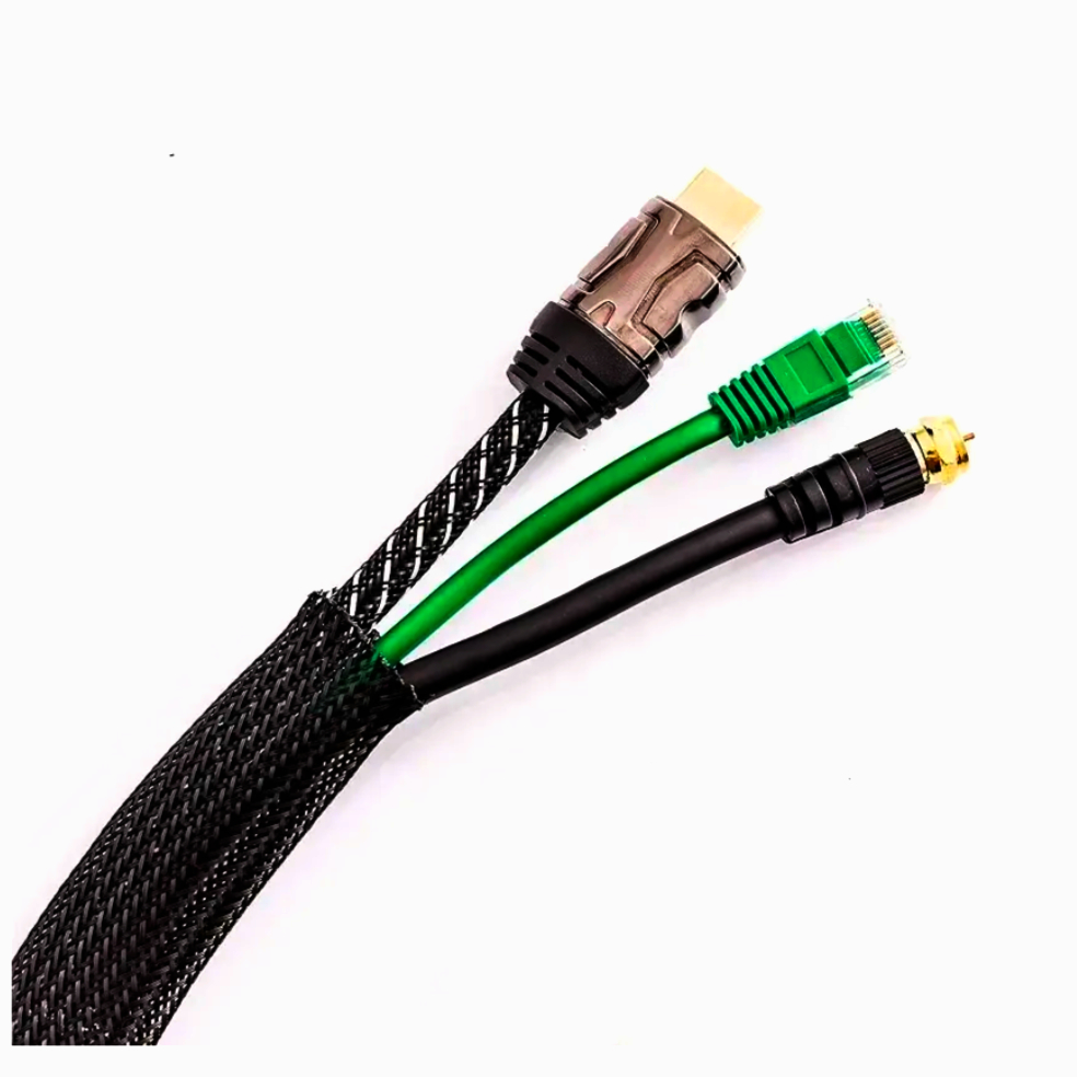 Еластична обплетка JDD Tech 35-48 мм чорна, поліестер, 1 м, антиабразивна, Cold Cut