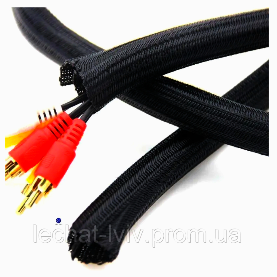 Еластична оплетка Cold Cut для проводів 7-12 мм з поліестеру, 1 м, зміїна шкіра