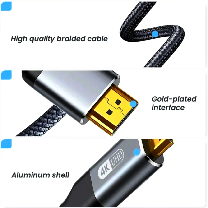 Кабель HDMI 2.1 5м HDMIS2.1-8K-MM-05, оптоволоконний, 8K@60Hz, для телевізора, висока якість