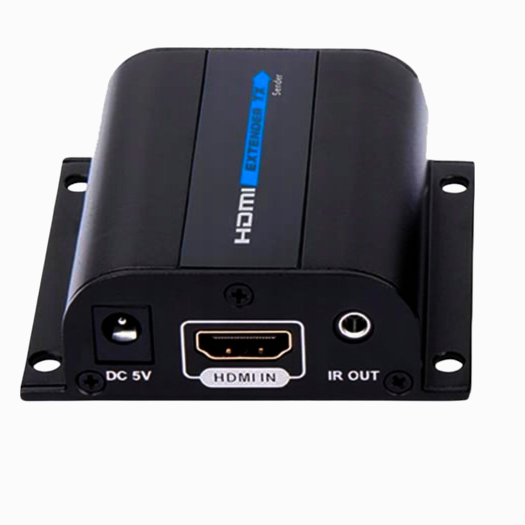 HDMI передатчик Lenkeng LKV372A 60м по витій парі CAT6/7, 1080p, IR, металевий чорний