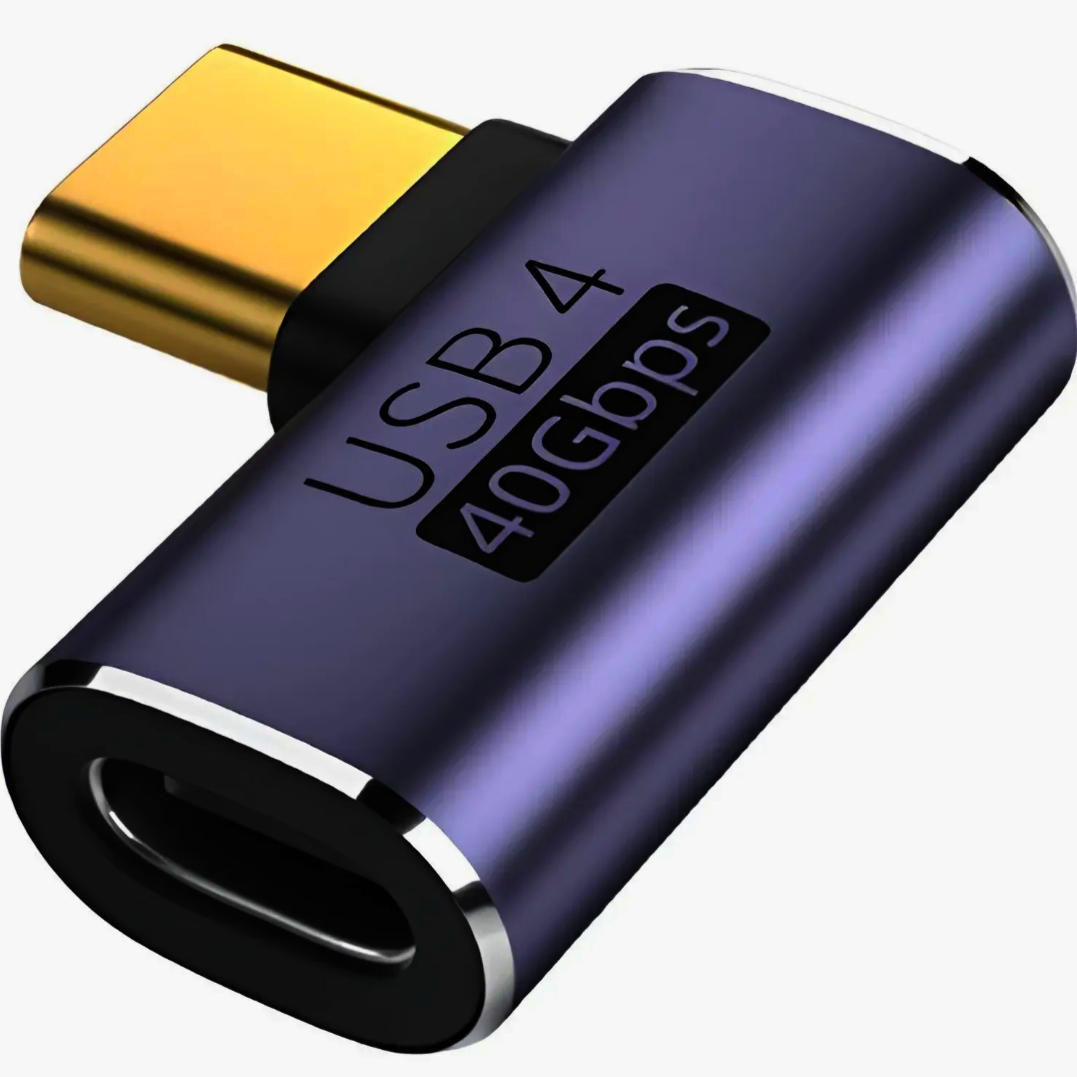 Адаптер USB-C 4.0 ADA-USBC4-AFM кутовий, з алюмінієвого сплаву, 40 Гбіт/с, темно-фіолетовий