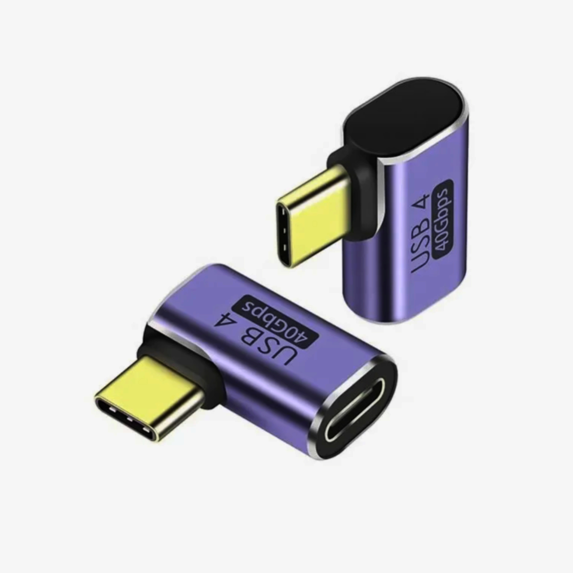 Адаптер USB-C 4.0 ADA-USBC4-AFM, кутовий, міцний, алюмінієвий, довжина 1м, 40 Гбіт/с