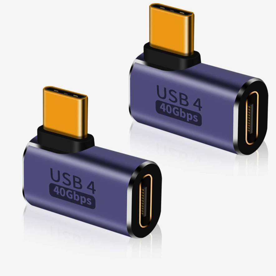 Адаптер ADA-USBC4-AFM USB-C 4.0 кутовий, алюмінієвий, швидкість 40 Гбіт/с