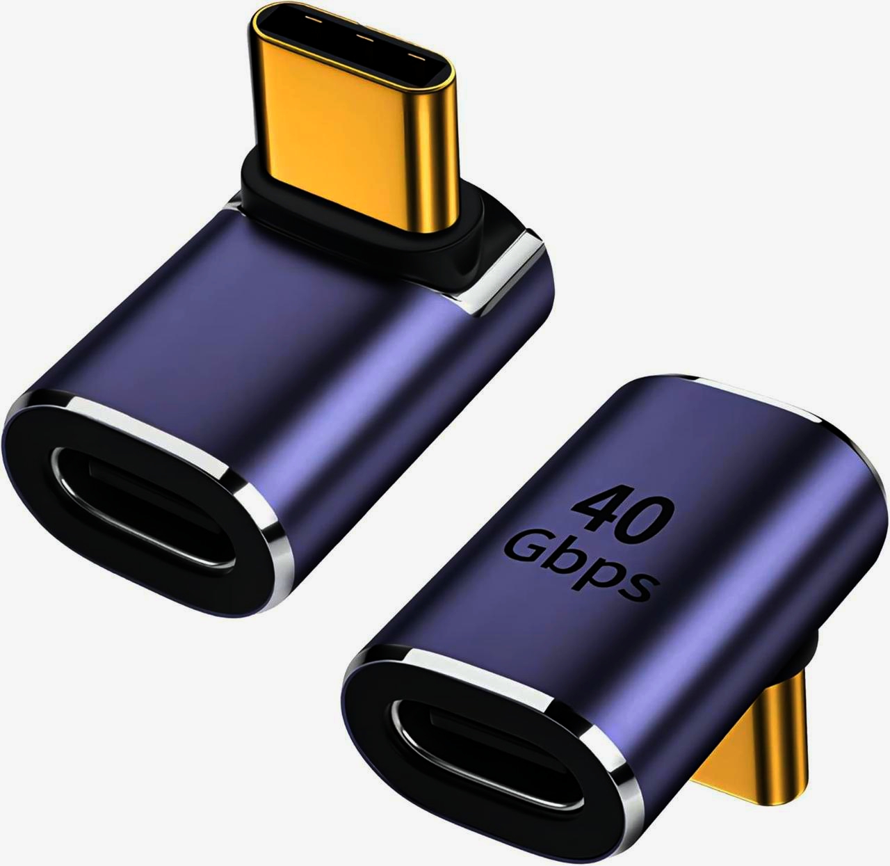 Адаптер ADA-USBC4-DFM USB-C 4.0 кутовий 40 Гбіт/с, оригінал, надійний, темно-фіолетовий