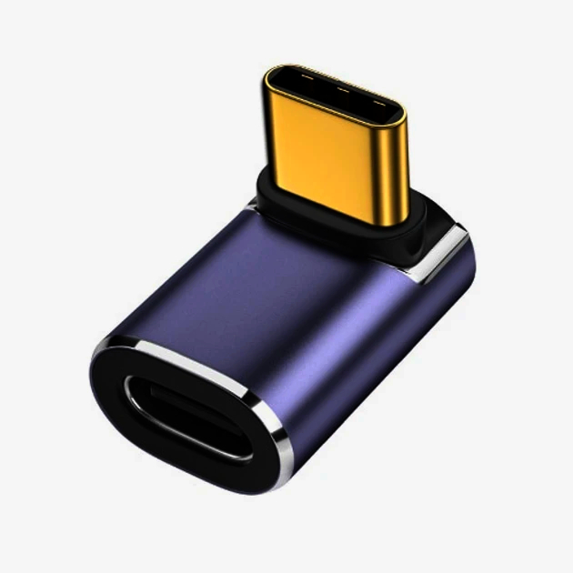 Адаптер USB-C 4.0 I-Taki ADA-USBC4-DFM кутовий, алюміній, 40 Гбіт/с, темно-фіолетовий