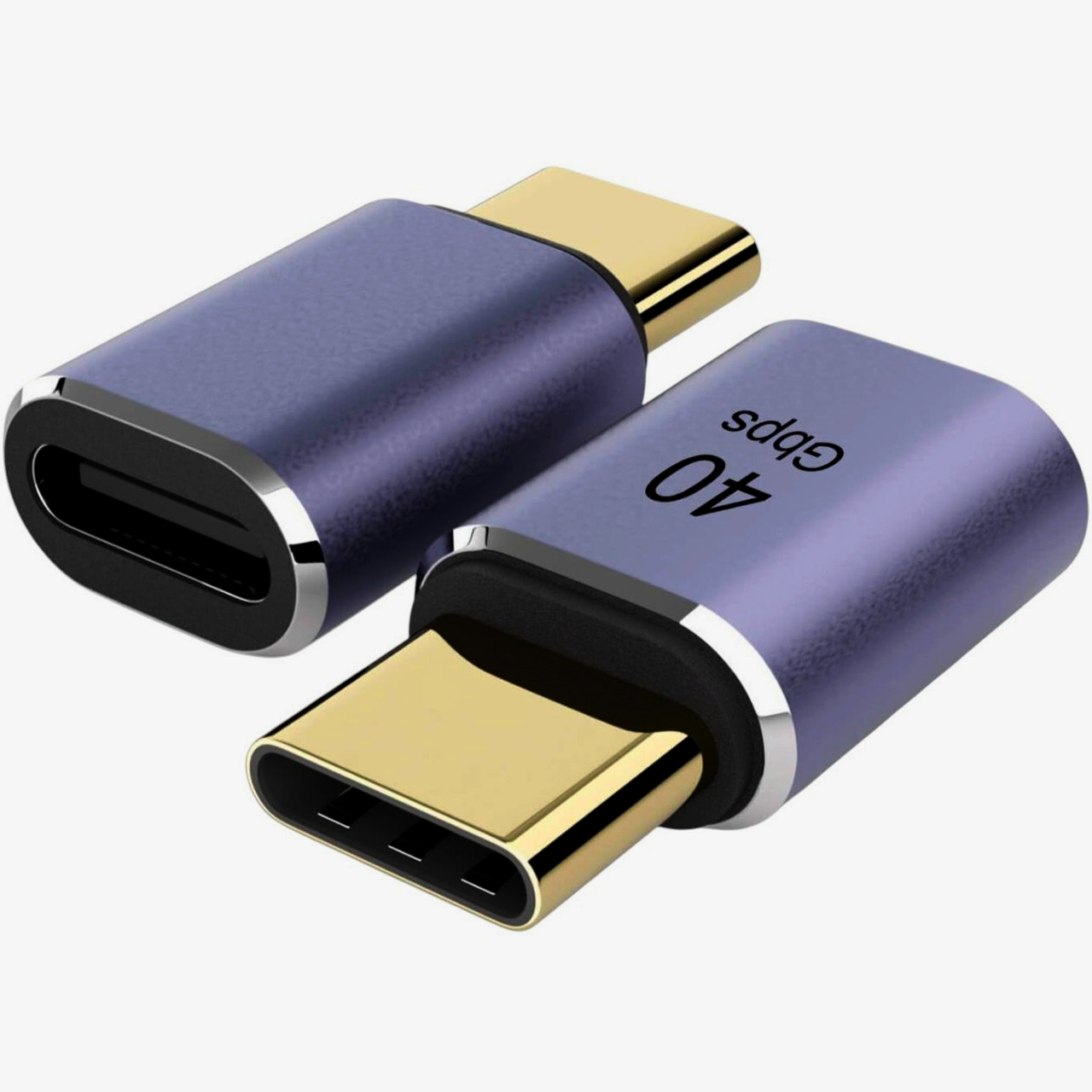 Адаптер I-Taki USB-C 4.0, гніздо USB-C, алюмінієвий, темно-фіолетовий, оригінал, 1м
