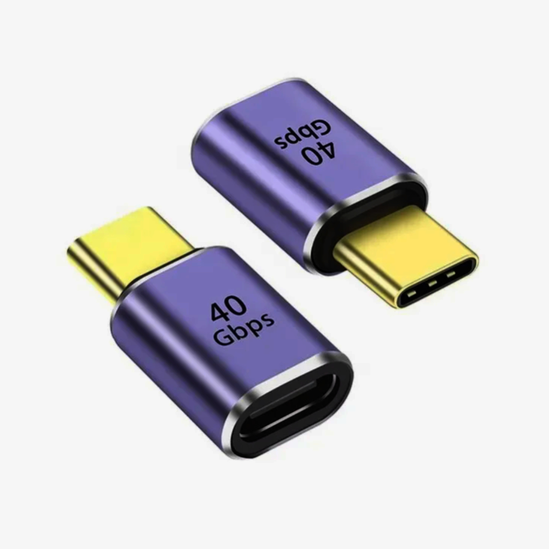 Адаптер I-Taki USB-C 4.0, гніздо USB-C, алюмінієвий, темно-фіолетовий, оригінал, 1м