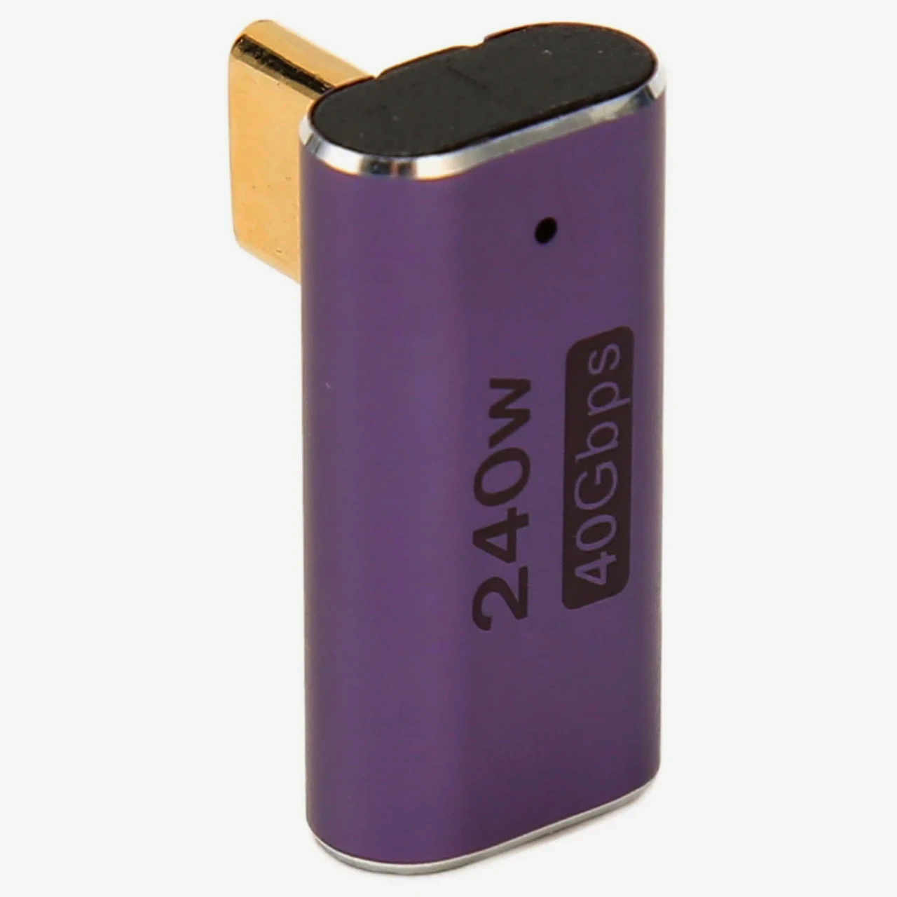 Адаптер USB-C 4.0 кутовий ADA-USBC4-SFM I-Taki, алюмінієвий, позолочений, 40 Гбіт/с