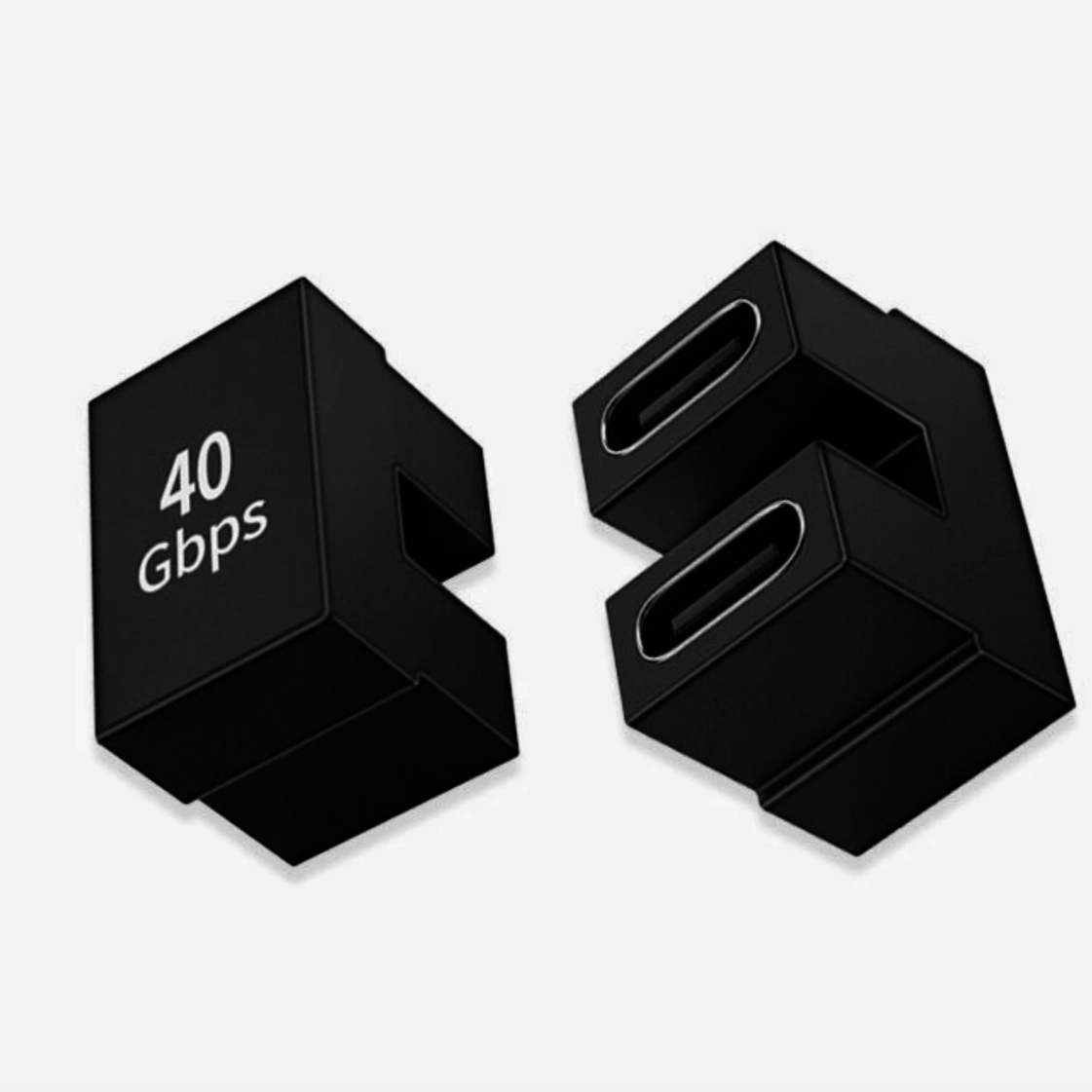 ADA I-Taki Адаптер USB-C 4.0 прохідний U-образний, чорний, 1м, максимальна швидкість 40 Гбіт/с