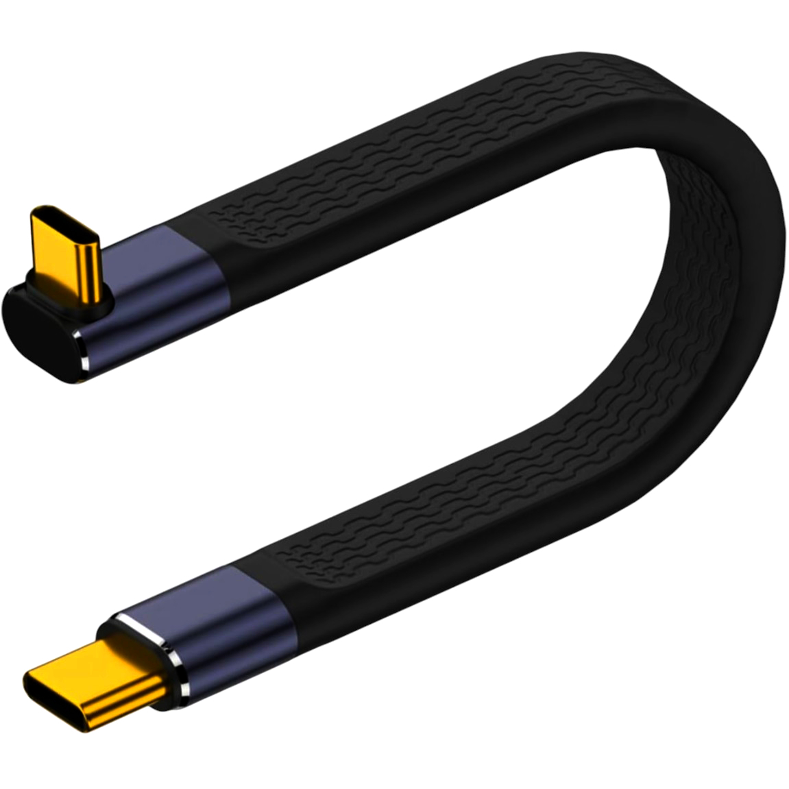 Кабель I-Taki USB-C 4.0 кутовий 240W 40 Гбит/с 13 см швидка зарядка 8K