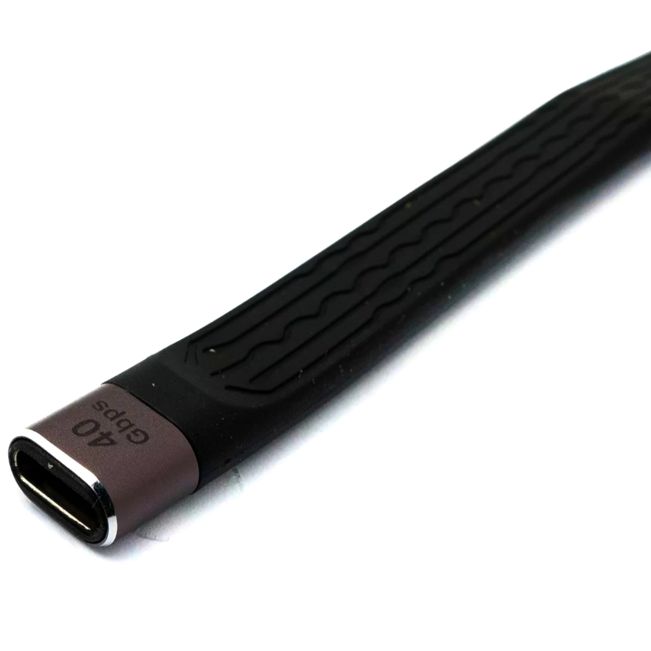 Кабель кутовий USB-C 4.0 0.13м, 240W, 40Gb/s, темно-сірий, підтримка 8K, оригінал