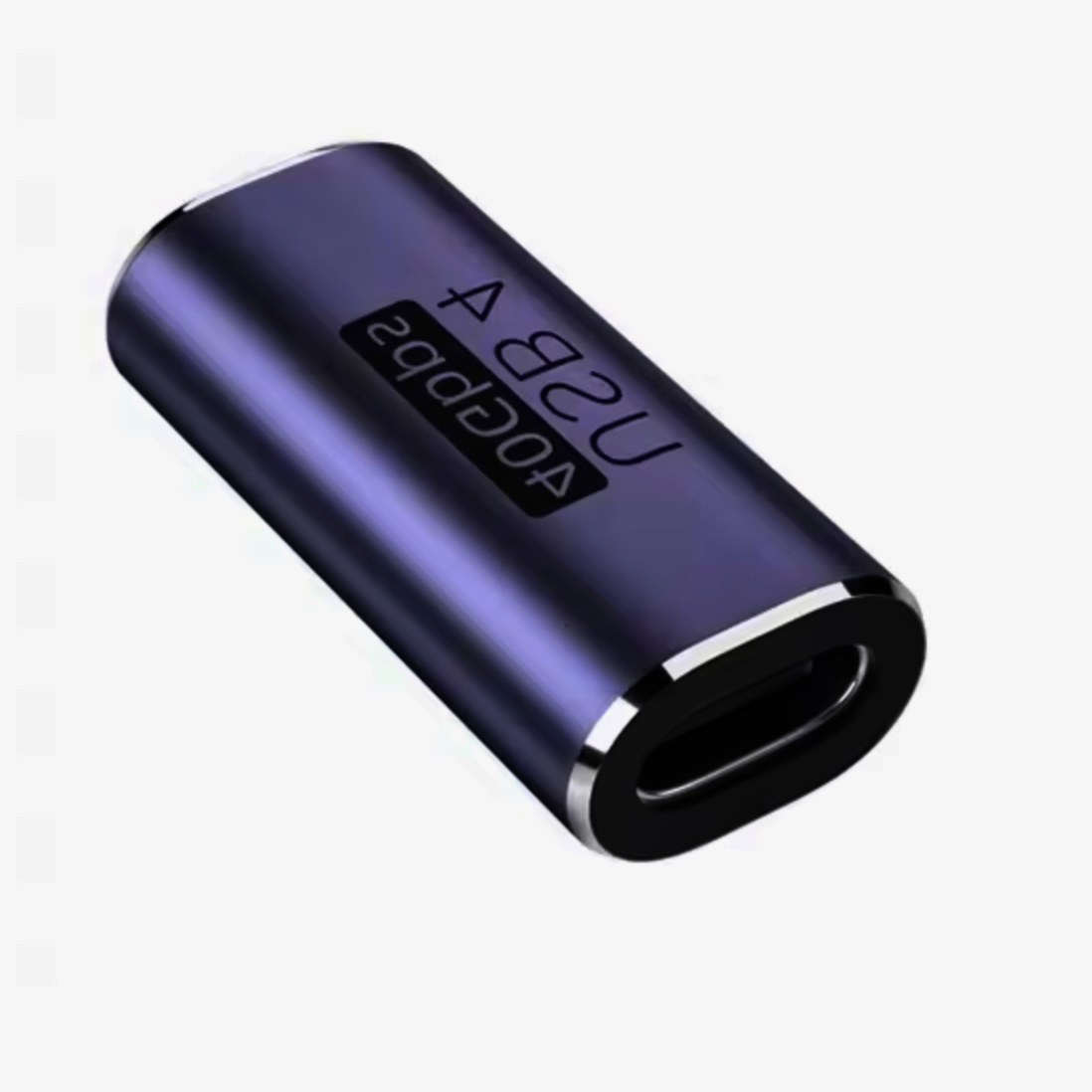Адаптер USB-C I-Taki AUSB-C 4.0 гніздо-гніздо, алюмінієвий, 40 Гбіт/с, темно-фіолетовий