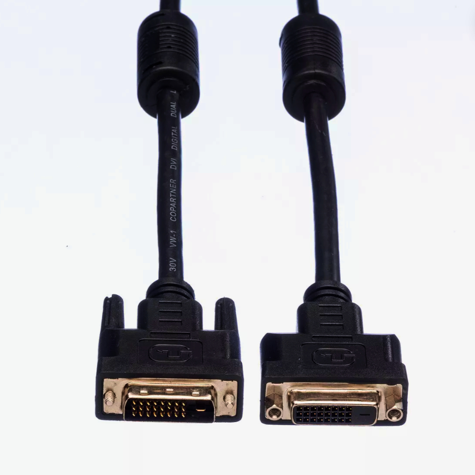 DVI-D Dual Link відеокабель I-Taki 7P (2x7x0.16mm AWG26) 1м, двонаправлений, чорний
