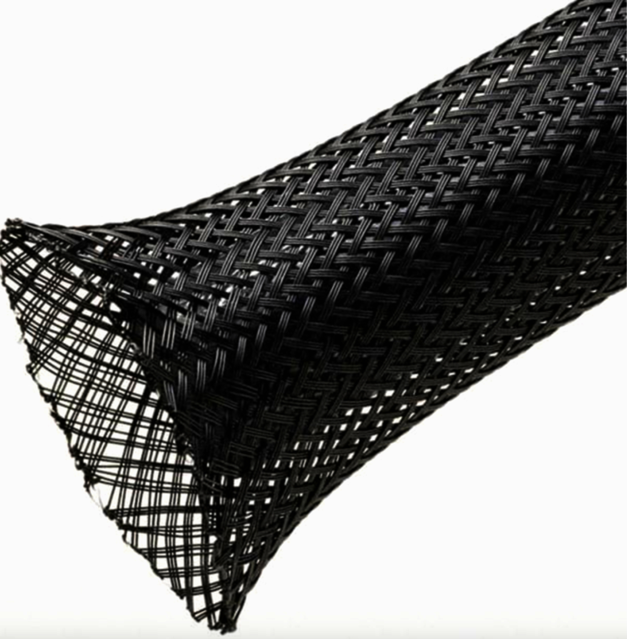 Плетена оплетка TECHFLEX PET, діаметр 0.63 см, довжина 1 м, для кабелів 3.2-10.9 мм, чорна