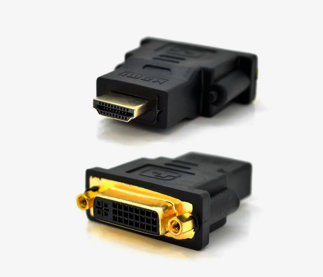 Соединитель HDMI-DVI I-Taki, подвійне гніздо, FULLHD 1080P, корпус пластик, 26 г