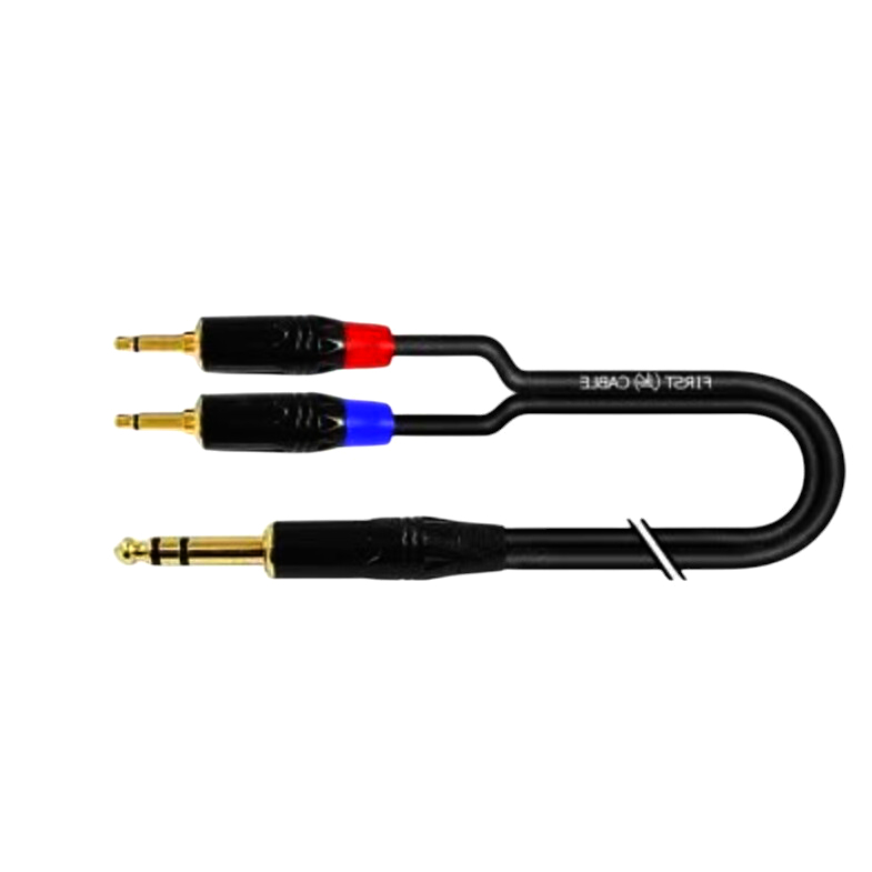 Кабель-переходник INSERT 3.5 мм Jack на XLR3 штекер+гніздо 1 м, мідна витая жила