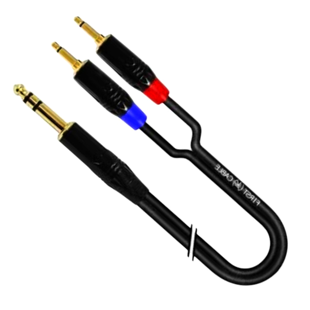 Аудіокабель Jack 3.5 - XLR3, 1 м, витий мідний, чорний, якість студійна