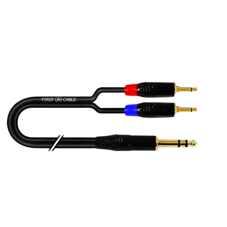 Аудіокабель Jack 3.5 - XLR3, 1 м, витий мідний, чорний, якість студійна