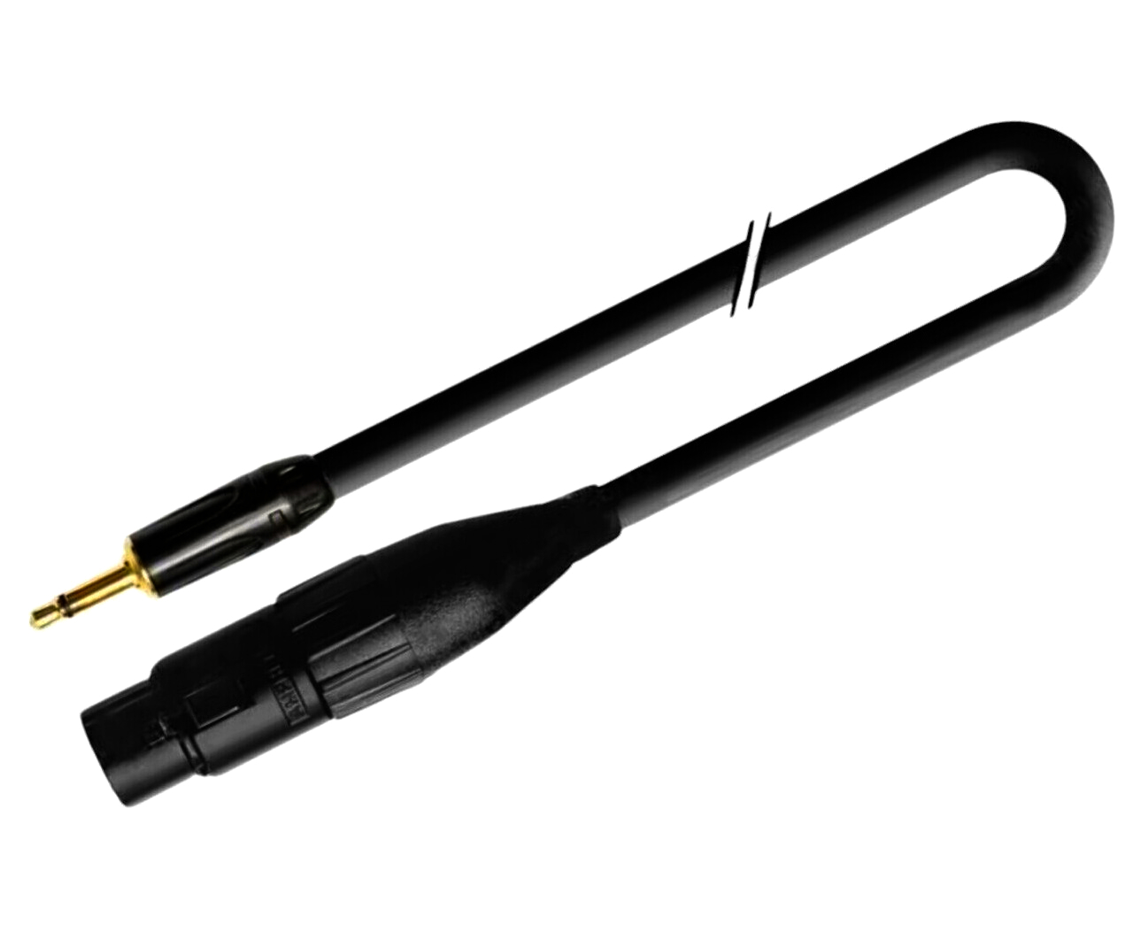 Аудіокабель Jack 3.5 mono - XLR3, 0.5 м, витий мідний провід, металеві конектори, оригінал