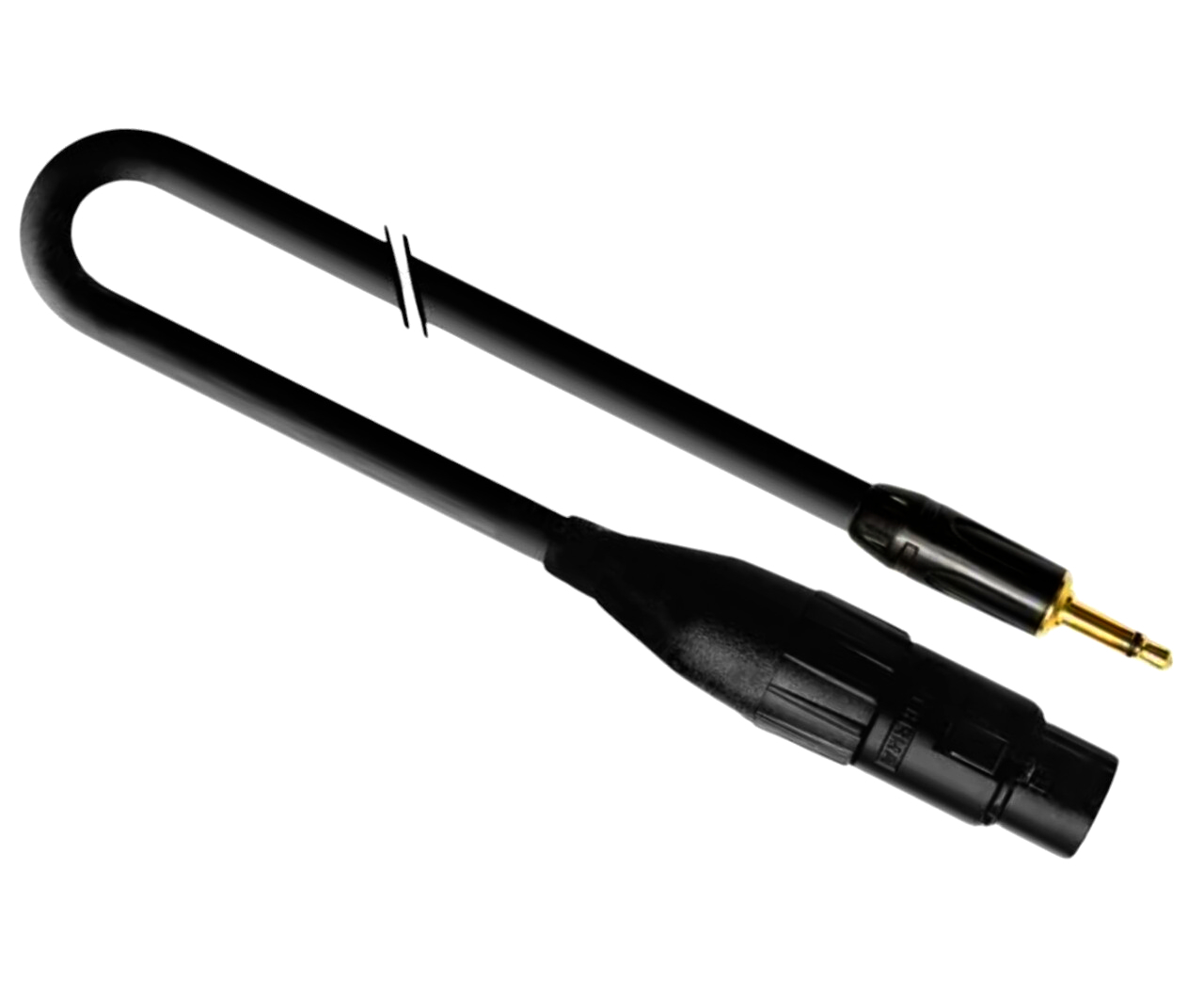 Аудіокабель Jack 3.5 mono - XLR3, 0.5 м, витий мідний провід, металеві конектори, оригінал