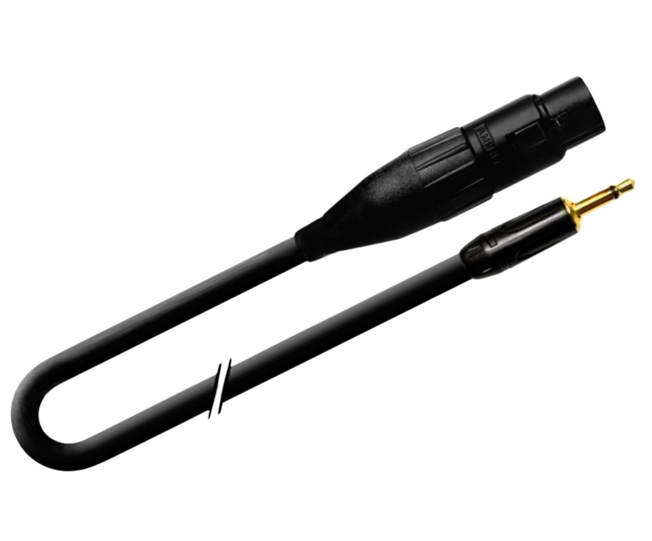 Аудіо кабель Jack 3.5 mono - XLR3, 0.5 м, чорний, металеві конектори, Interlink