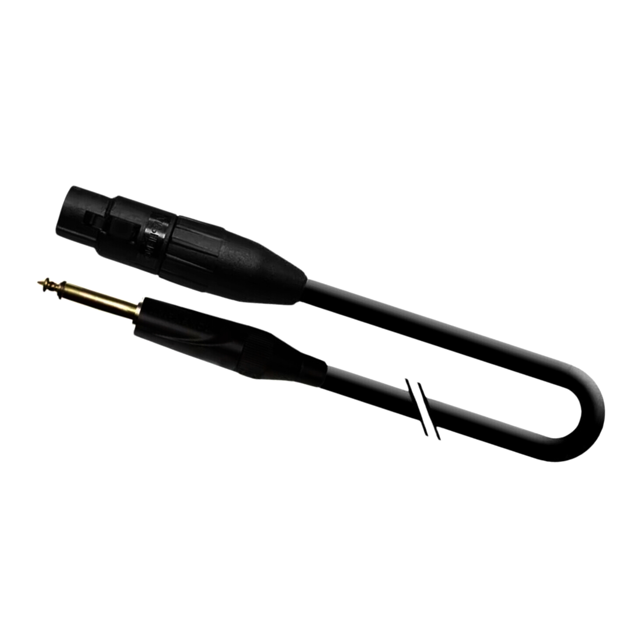 Jack 6.3 моно - XLR3 аудіокабель-переходник 0.5 м чорний Ø6 мм матовий метал, Оригінал