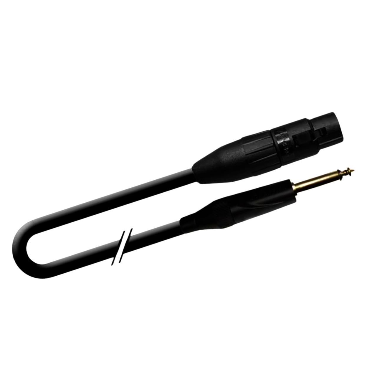 Кабель аудіо Jack 6.3 мм - XLR3, 0.5 м, чорний, Interlink, високий звук, адаптація сигналу