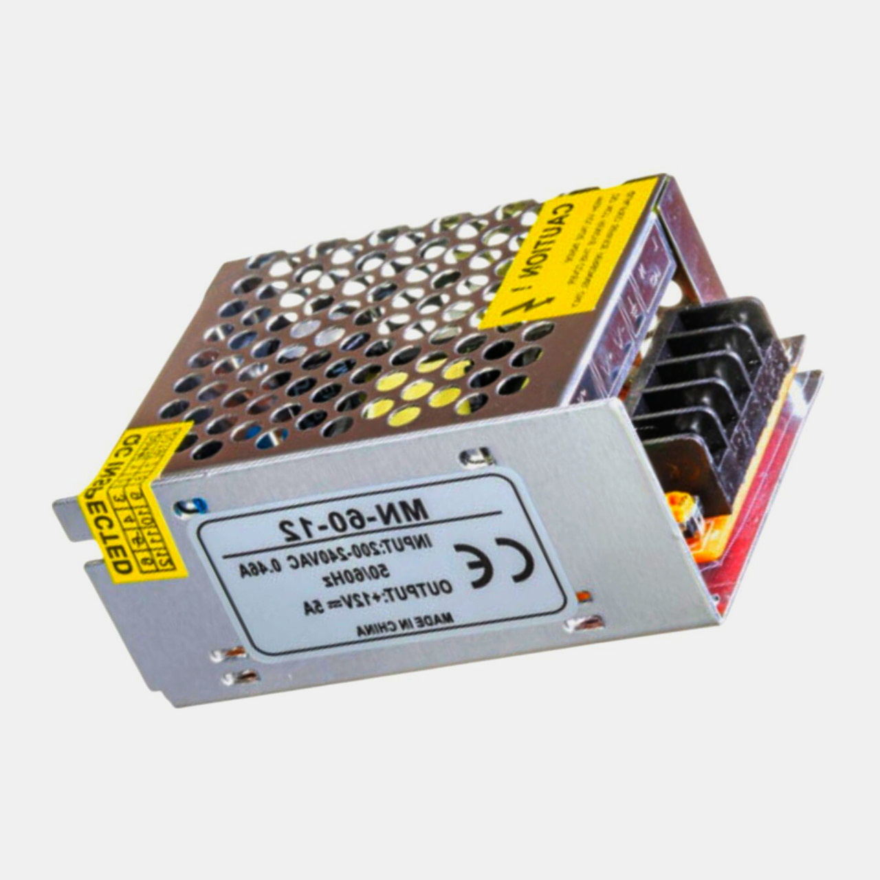 Блок живлення LED Technologies 60W 12V 5A металевий корпус, універсальний вхід 85-264VAC