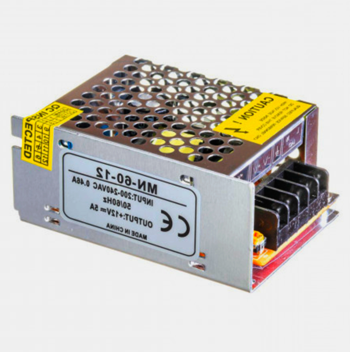 Блок живлення LED Technologies 60W 12V 5A металевий корпус, універсальний вхід 85-264VAC