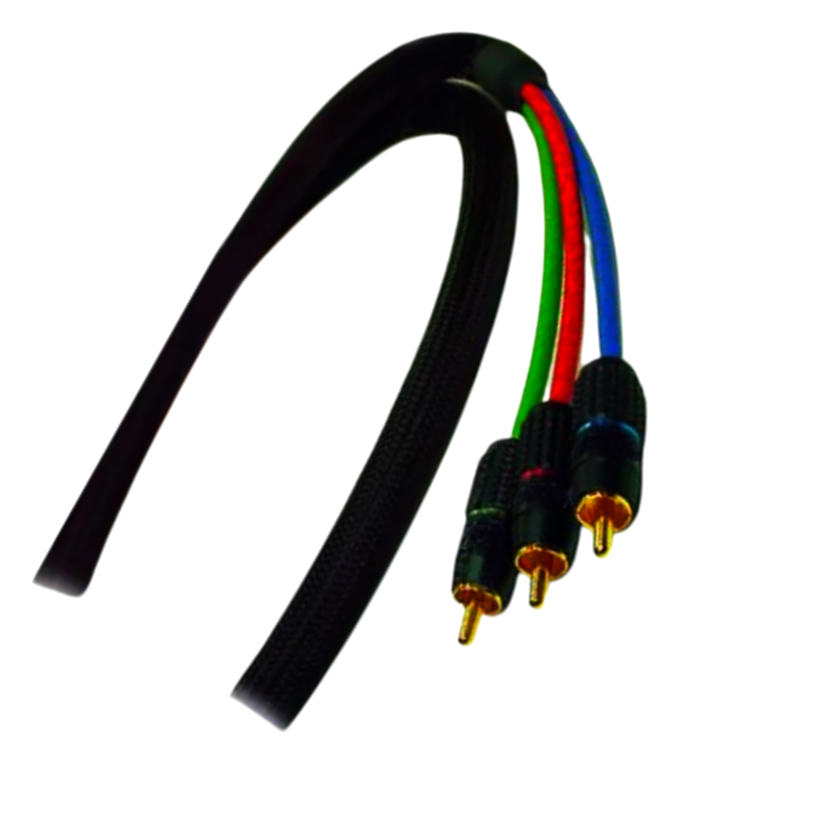 Преміум кабель First Cable YPbPr 3RCA-3RCA, 2 м, чорний метал для Hi-End відео