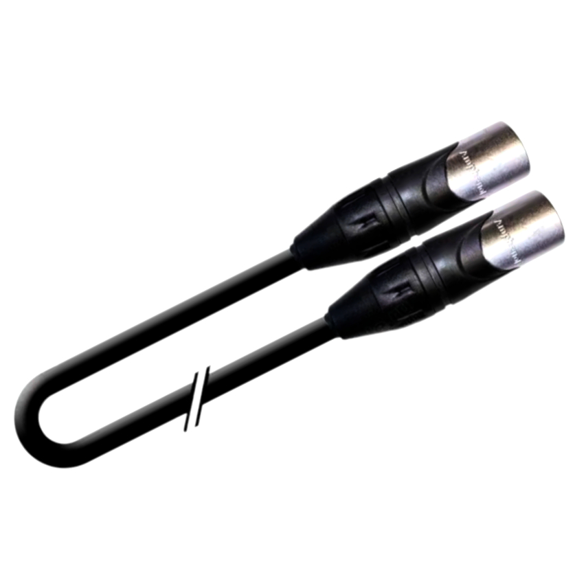 Балансний аудіокабель Basic XLR3-XLR3 0.5 м мідний, металевий корпус, студійний, еластичний