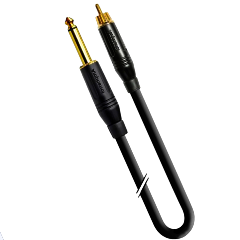 Аудіокабель First Cable RCA Jack 6.3 мм моно 1 м, оригінал, межблочний перехідник 1T-AIC22-01
