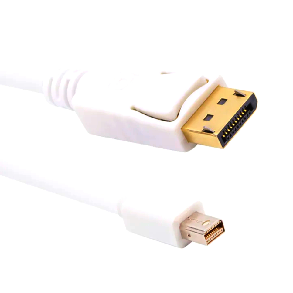 Кабель Monoprice Mini DisplayPort на DisplayPort 3.05 м, 20 контактів, білий, 1.1 версії