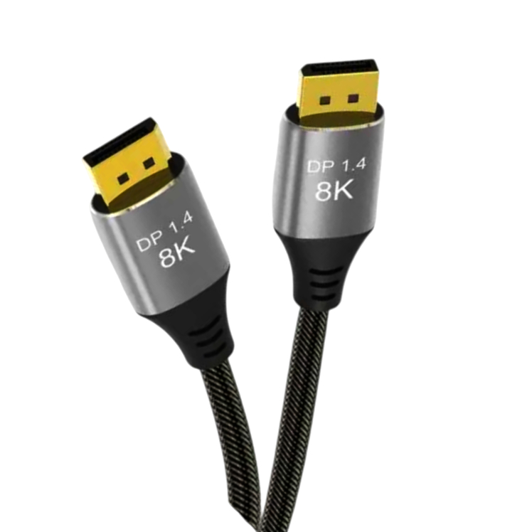 Еластичний кабель DisplayPort 1.4 1м, 32.4 Гбіт/с, 144 Гц, DP2DP, Ø6 мм, однонаправлений