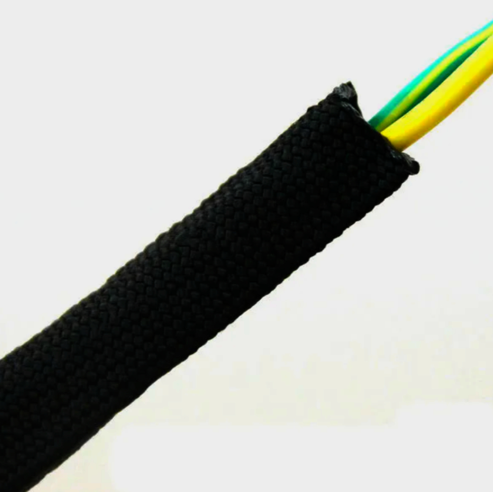 Еластична обплетка Dragon Sleeve 6.35 мм, захист від розплавленого металу, 1 м, чорна