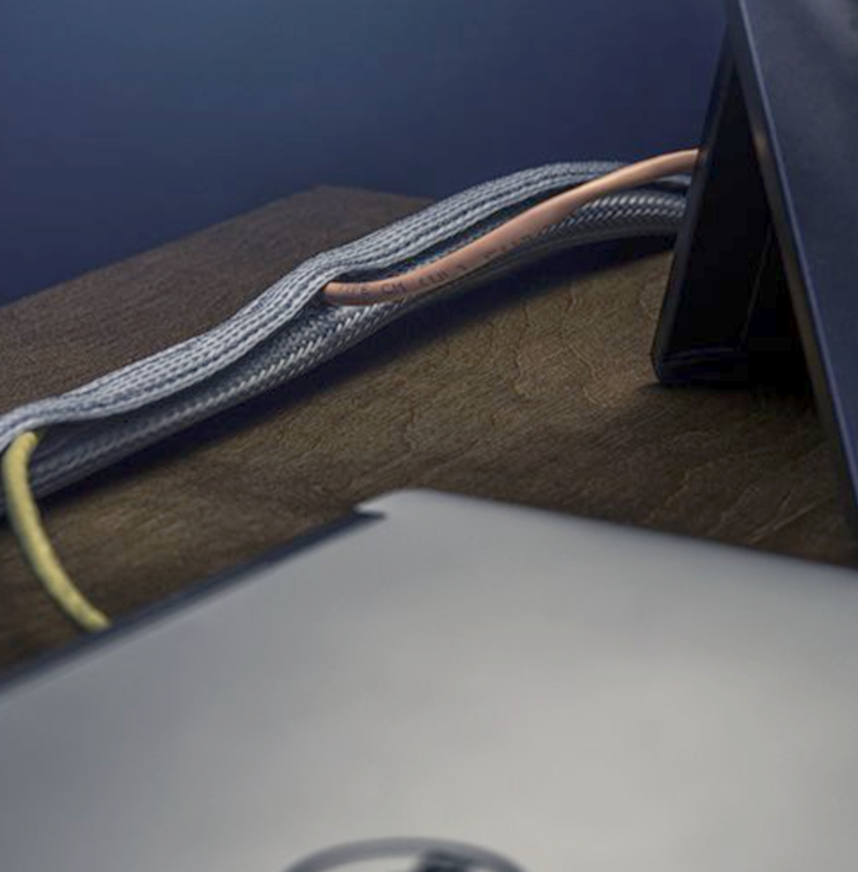 Еластична обмотка Techflex Ø27.9 мм для кабелів 1 м з застіжкою-липучкою, PET-матеріал