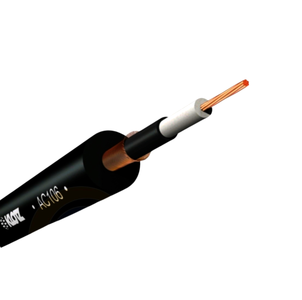 Кабель Klotz Ø6 мм 0.22 мм2 (AWG24) екранований гнучкий 1 м для музичних інструментів