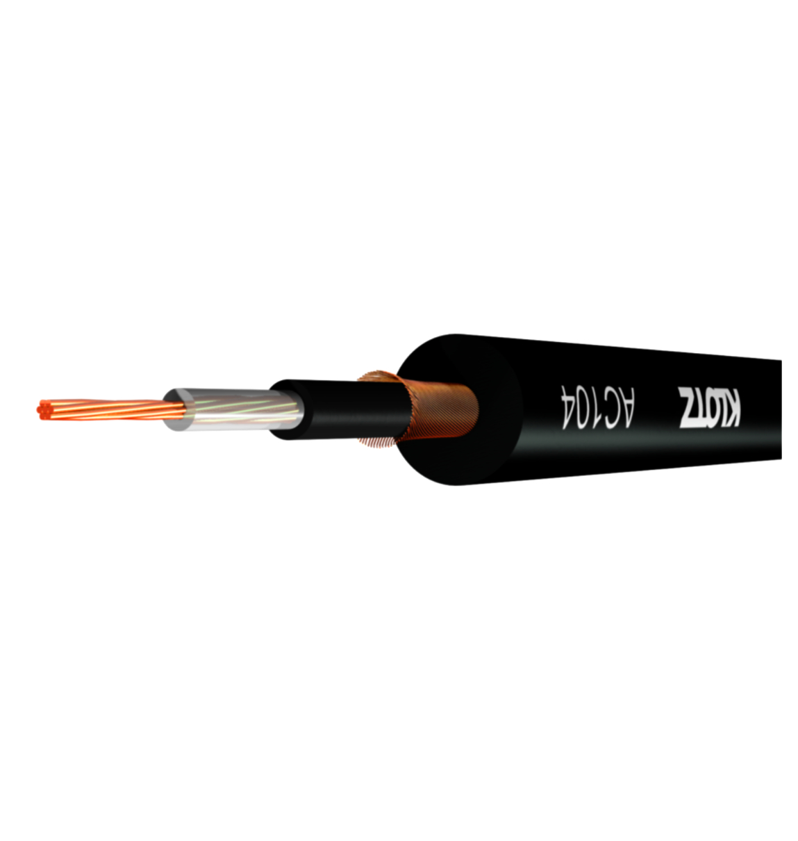 Кабель Klotz Ø6 мм 0.22 мм2 (AWG24) екранований гнучкий 1 м для музичних інструментів
