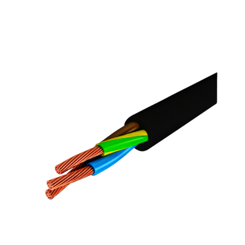 Еластичний кабель H07 RN-F 3x1.5 мм2 1 м Titanex (Іспанія) чорний, силовий, гнучкий