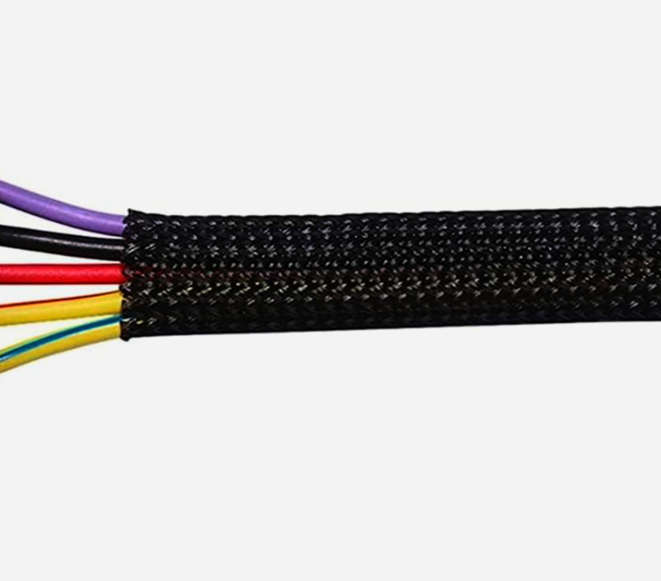 Оплетка ColdCut чорна 1 м, діаметр 8 мм, еластичний діапазон 5-10 мм, поліестер, антиабразивна