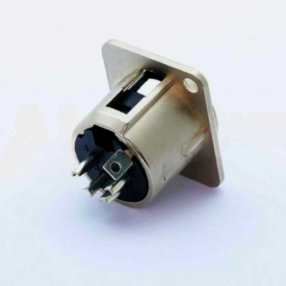 Панельний розapos;єм XLR 4-pin MOCO нікель D-тип кріплення пайка для аудіопристроїв 1м