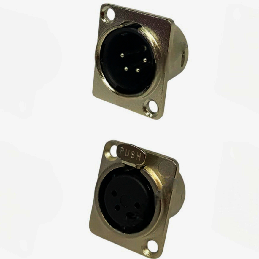 Разъем панельний MOCO XLR-P4F 4-контактний пайка D-формату для інсталяцій 1м