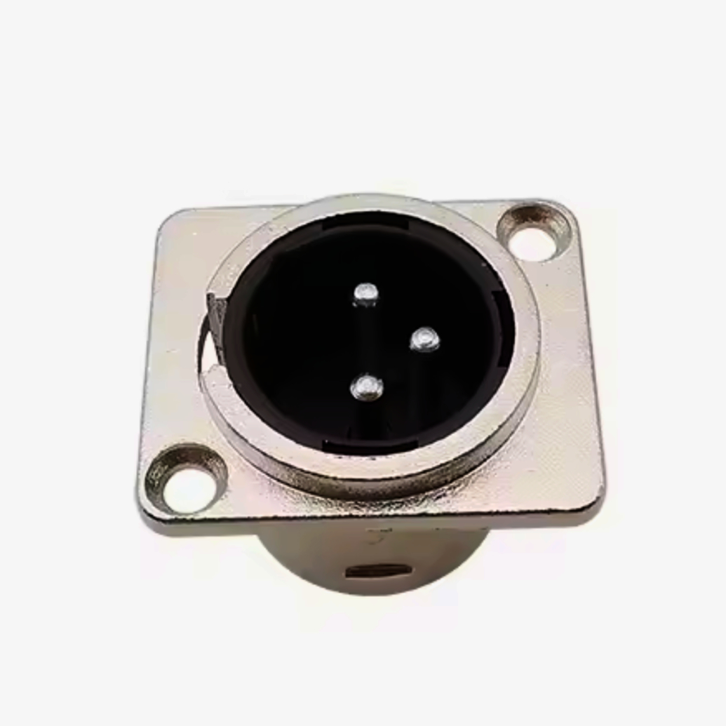 Штекер XLR 3-pin MOCO D-типа, никелевий, пайка, для аудіообладнання, оригінал