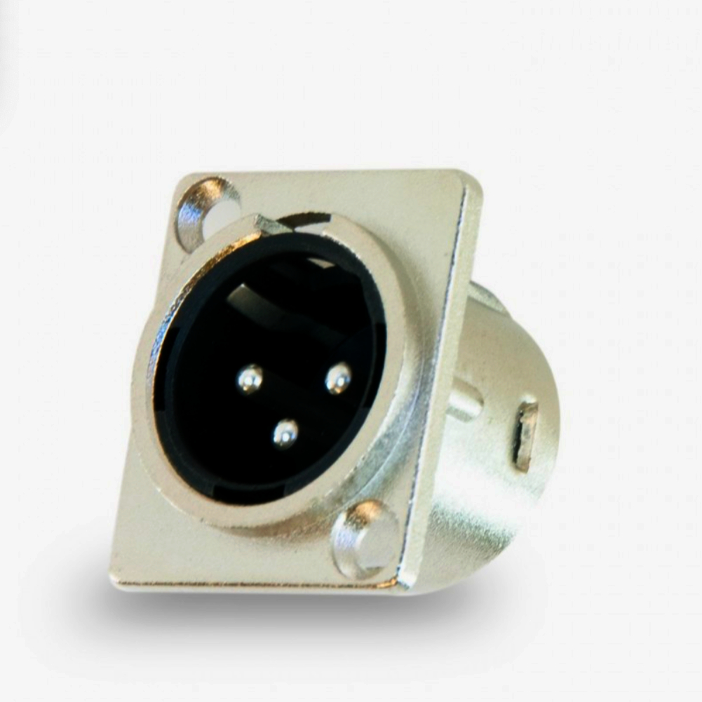 Штекер XLR 3-pin MOCO D-типа, никелевий, пайка, для аудіообладнання, оригінал