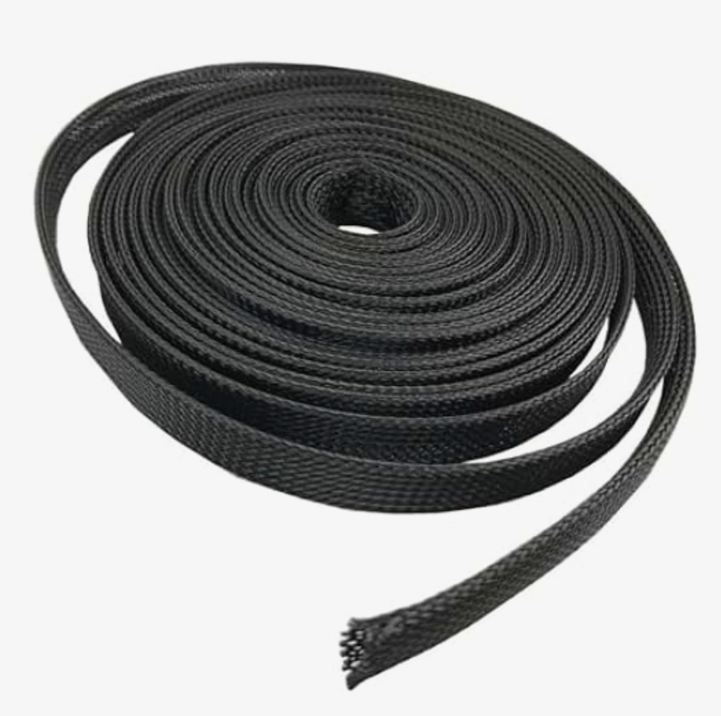 Оплетка JDD Tech кабельна еластична Ø40 мм PA 6.6 1 м розтяжка 30-60 мм чорна для проводів