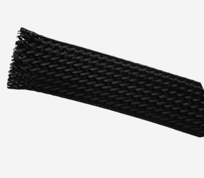 JDD Tech кабельна оплетка чорна Ø40 мм 1 м нейлонова еластична розтяжка PA 6.6