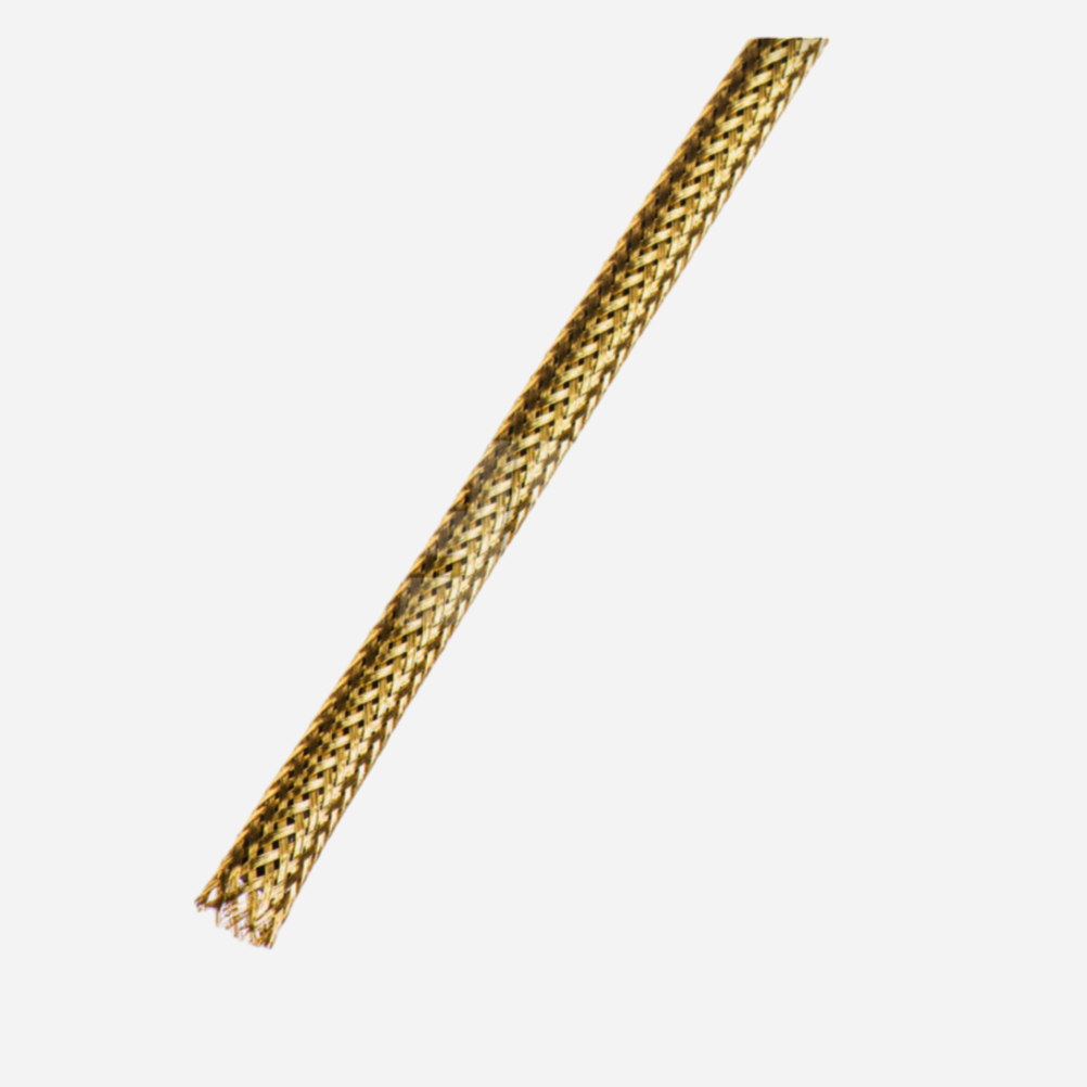 Еластична оплетка TECHFLEX Ø 12.7 мм 1 м золота трубка імітація плетеної сталі